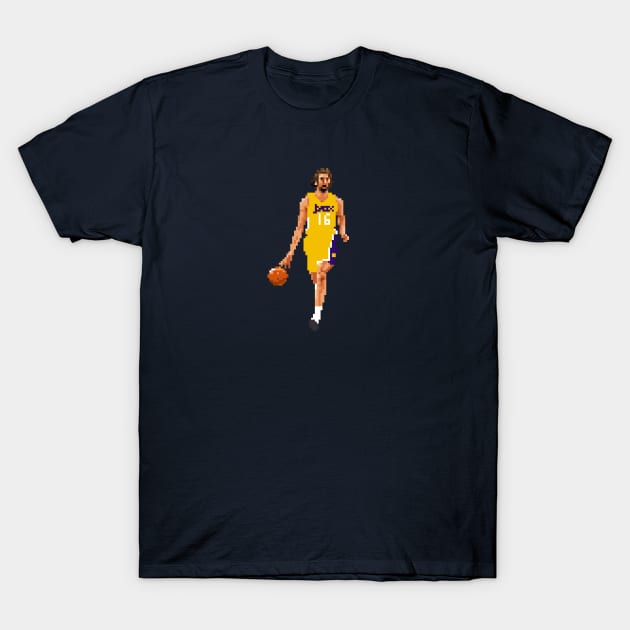 Pau Gasol Pixel Dribble T-Shirt by qiangdade